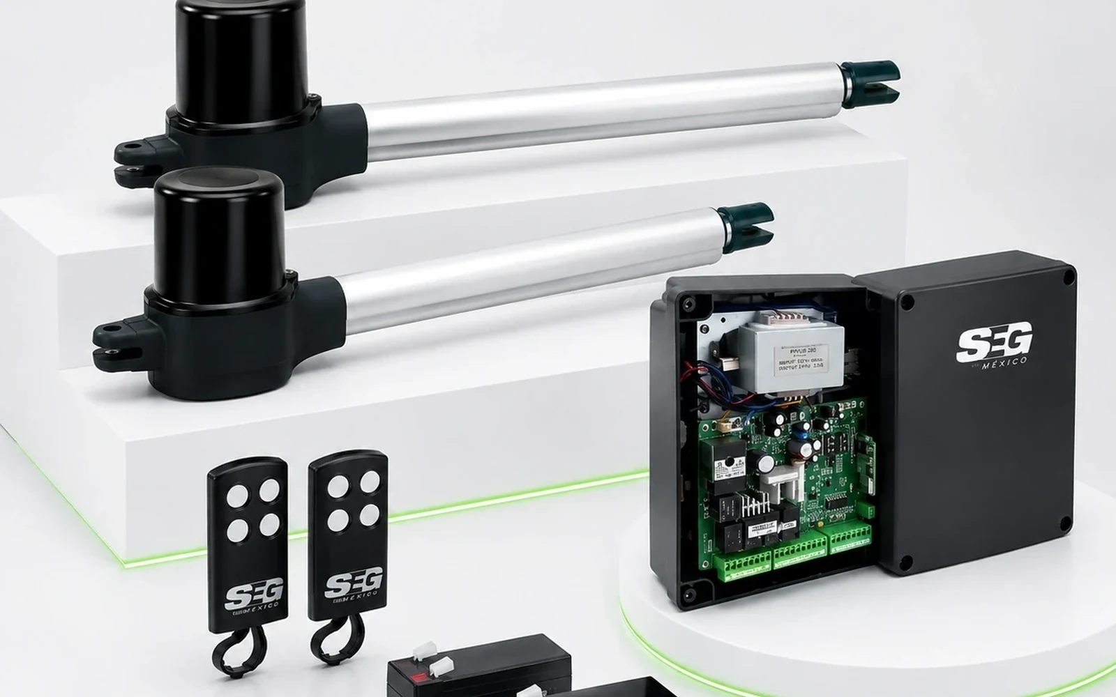 Kit SEG Pivus Doble 250 24V KVP250 para portón abatible