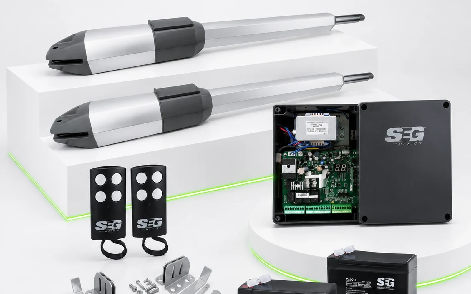 Kit SEG Pivus Doble 300 24V KVP300 para portón abatible