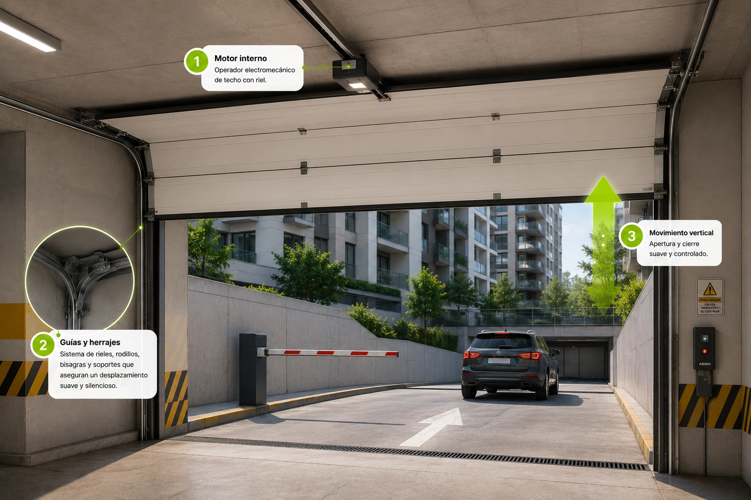 Puerta Seccional para estacionamiento