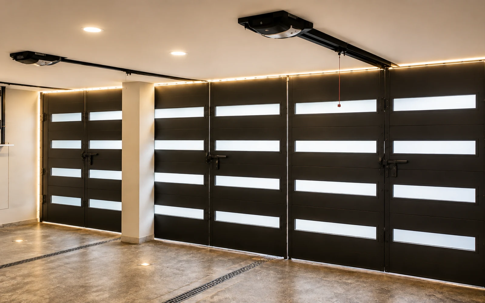 Puerta seccional automatizada